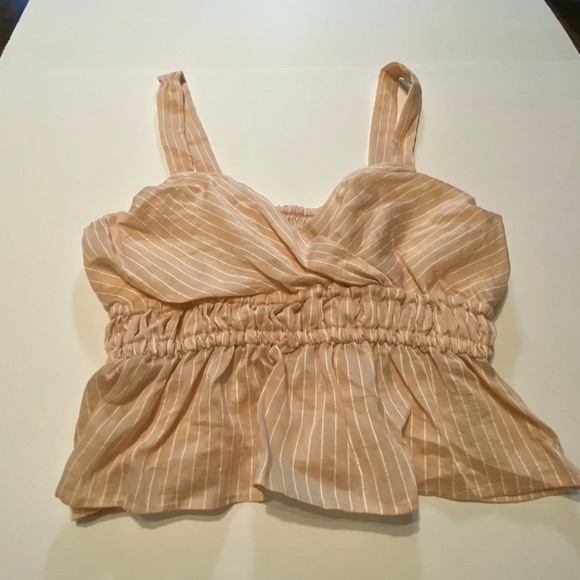 Maeve Pinstripe Crop Sleevless Top Size XS B5 - Picture 1 of 3